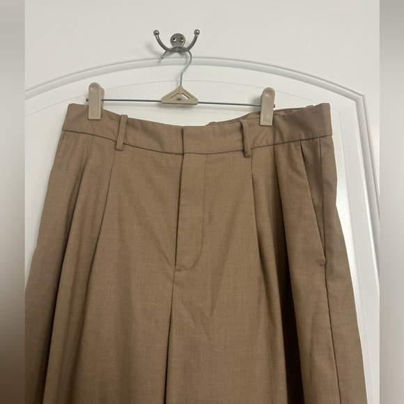 Madewell The Harlow Super Wide Leg Khaki Trouser Pant Sailor size 8 high rise - Picture 5 of 13